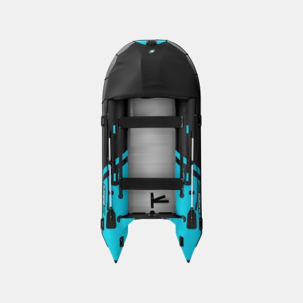 Gladiator C 420 AL ACTIVE Черно-бирюзовый моторная лодка ПВХ Алюминиевый пайол, фото 5