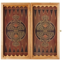 Нарды + шашки Ростовские "Тадж Махал" малые (Россия, дерево, 40х20х4 см)