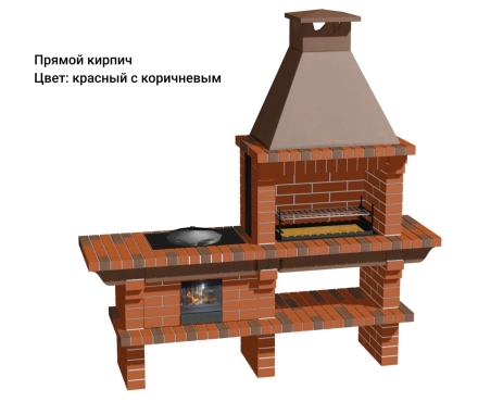 Печь Аристократ 714 Прямоугольный кирпич красный с коричневым, фото 5