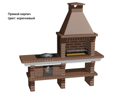 Печь Аристократ 714 Прямоугольный кирпич красный с коричневым, фото 8