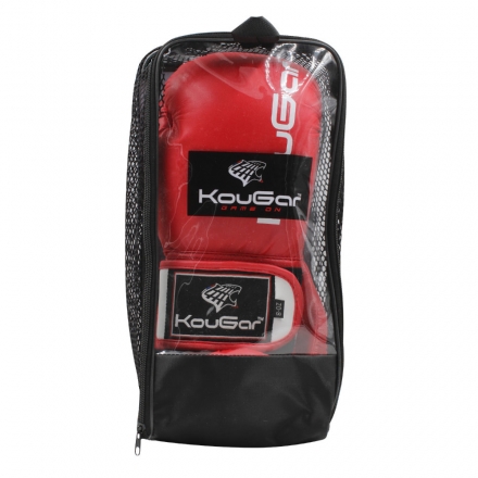 Перчатки боксерские KouGar KO200-12, 12oz, красный, фото 2