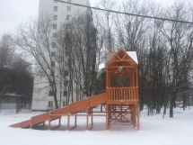 Зимняя деревянная горка "Snow Fox 10 м" МАКСИ