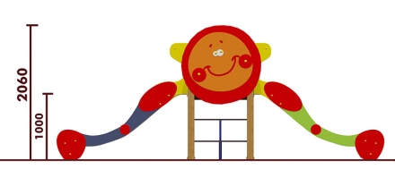 Горка двойная Колобок 08407 для детской площадки, фото 2