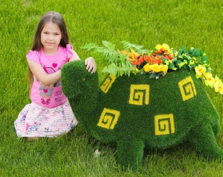 Топиари Черепаха с кашпо Бринхилда - газон Deluxe, фото 11