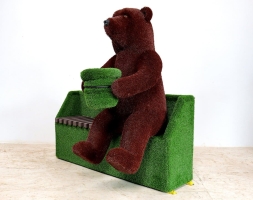 Топиари Мишка с кашпо (без лавочки) - газон Eco, фото 2