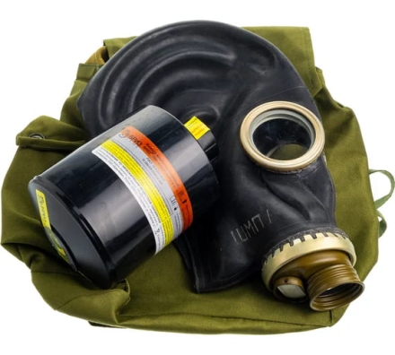 Противогаз фильтрующий БРИЗ "-3301(ППФ)" марки А3В3Е3АХР3 R D с лицевой частью ШМП-1 и с соединительной трубкой 500104018, фото 1