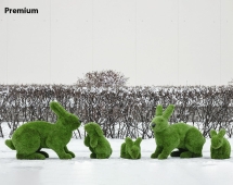 Топиари композиция Зайцы, 5 шт - газон Eco Топиари композиция Зайцы, 5 шт - газон Eco