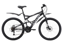 Велосипед Black One Attack FS 26 D чёрный/серый/белый 18" Велосипед Black One Attack FS 26 D чёрный/серый/белый 18"