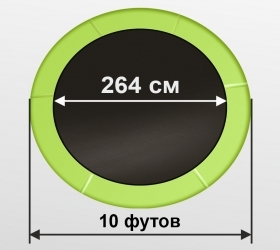 Батут  10FT с внешней страховочной сеткой и лестницей, светло-зеленый, ARL-TN-1003_O_LG, фото 2