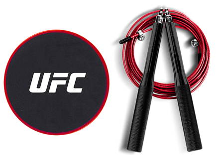 Набор для тренировки ног UFC (Скоростная скакалка и Слайдеры), фото 1