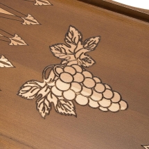 Шахматы + нарды резные "Вардени" 60 с ручкой, Haleyan Шахматы + нарды резные "Вардени" 60 с ручкой, Haleyan