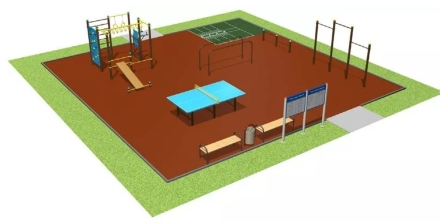 Спортивная площадка 12х12 м (на 19 человек), фото 1