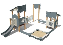 Песочный дворик Опушка ВСТ 5632 с горкой для детской площадки