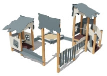 Песочный дворик Опушка ВСТ 5632 с горкой для детской площадки