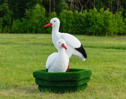 Топиари Аисты в гнезде, семья газон Eco, фото 4