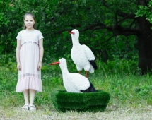 Топиари Аисты в гнезде, семья газон Eco Топиари Аисты в гнезде, семья газон Eco