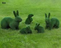 Топиари композиция Зайцы, 5 шт - газон Premium Топиари композиция Зайцы, 5 шт - газон Premium
