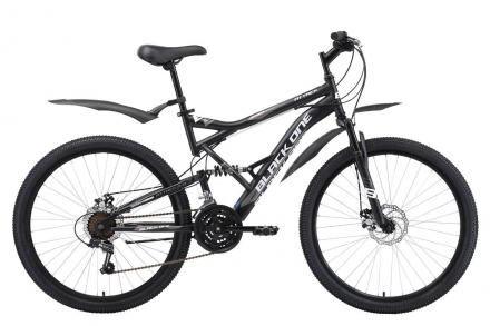 Велосипед Black One Attack FS 26 D чёрный/серый/белый 20&quot;, фото 1