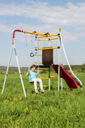 Детский спортивный комплекс для дачи ROMANA Островок Плюс (цепные качели)   , фото 3