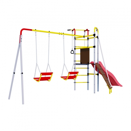 Детский спортивный комплекс для дачи ROMANA Островок Плюс (цепные качели)   , фото 1