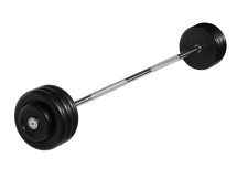 Штанга неразборная &quot;Barbell&quot; с чёрными дисками d 25 мм, 37,5 кг