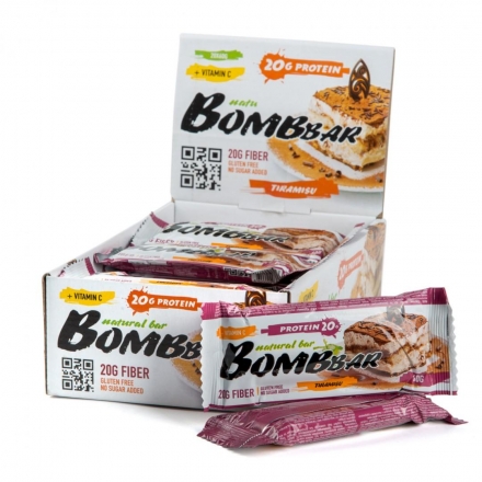 Протеиновый батончик Bombbar 60 гр., Тирамиссу, шт., фото 1