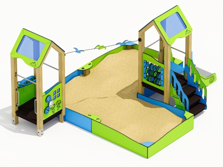 Песочный дворик ЛД051005 для детской площадки, фото 2