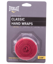 Бинт боксерский Everlast 4464RD, 3.5 м, эластик, красный