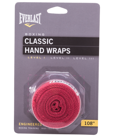 Бинт боксерский Everlast 4464RD, 3.5 м, эластик, красный, фото 1