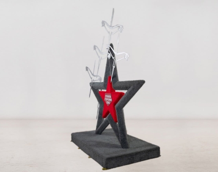 Топиари Звезда с журавлями, h=215 см - газон Eco, фото 3