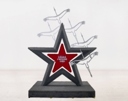 Топиари Звезда с журавлями, h=215 см - газон Eco, фото 2