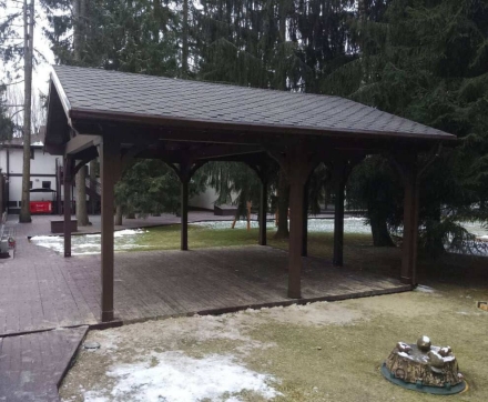 Навес для двух машин ТРИУМФ Несущий каркас, фото 12