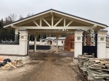 Навес для двух машин ТРИУМФ Несущий каркас