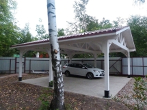 Навес для двух машин ТРИУМФ Несущий каркас