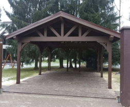 Навес для двух машин ТРИУМФ Несущий каркас, фото 11