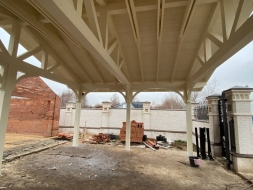 Навес для двух машин ТРИУМФ Несущий каркас, фото 9