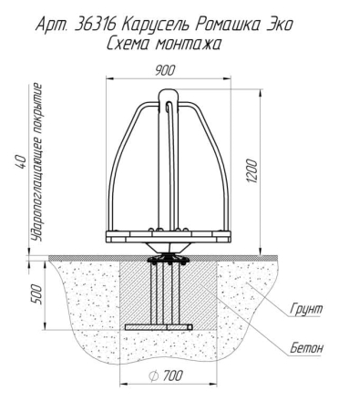 Карусель Ромашка Эко, фото 4