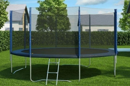 Батут с внешней сеткой и лестницей, HEGEN External 14ft (427 см), фото 2