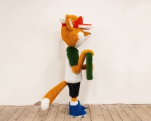 Топиари лисенок Колин с табличкой, h=165см - газон Eco