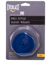 Бинт боксерский Everlast 4464BL, 3.5 м, эластик, синий