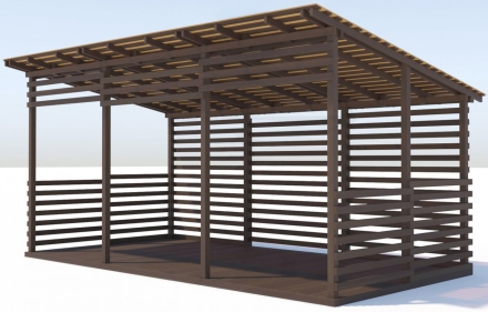 Теневой навес серия N модель 1, фото 3