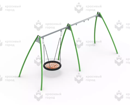 Качели металлические тип-1 «Гнездо и место для 2 подвесов», фото 1