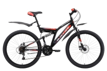 Велосипед Black One Descender FS 26 D Alloy чёрный/красный/белый 16" Велосипед Black One Descender FS 26 D Alloy чёрный/красный/белый 16"
