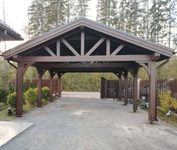 Навес для двух машин ТРИУМФ Базовая комплектация, фото 13