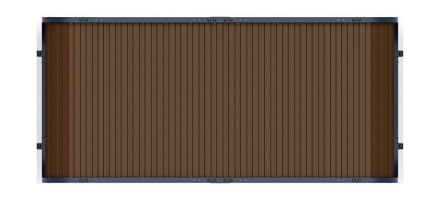 Навес контейнерной площадки для мусора (коричневый) (2 секции) (под анкера) МФ 55.01.02-02, фото 5