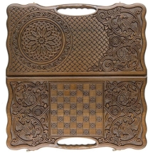 Нарды резные "Армянский узор 6" с ручкой 60, Haleyan