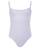 Купальник гимнастический на бретелях, хлопок, белый, р. 36-42