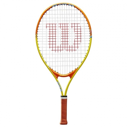 Ракетка б/т Wilson SLAM 23, арт. WRT20390U, для детей 7-8лет,алюминий,со струнами, желто-оранжевая, фото 1