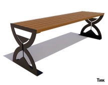 Парковая скамейка Часы, Лиственница 1,5 м Парковая скамейка Часы, Лиственница 1,5 м