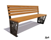 Парковая скамейка Павлин, Сосна (без подлокотников) 1,8 м Парковая скамейка Павлин, Сосна (без подлокотников) 1,8 м